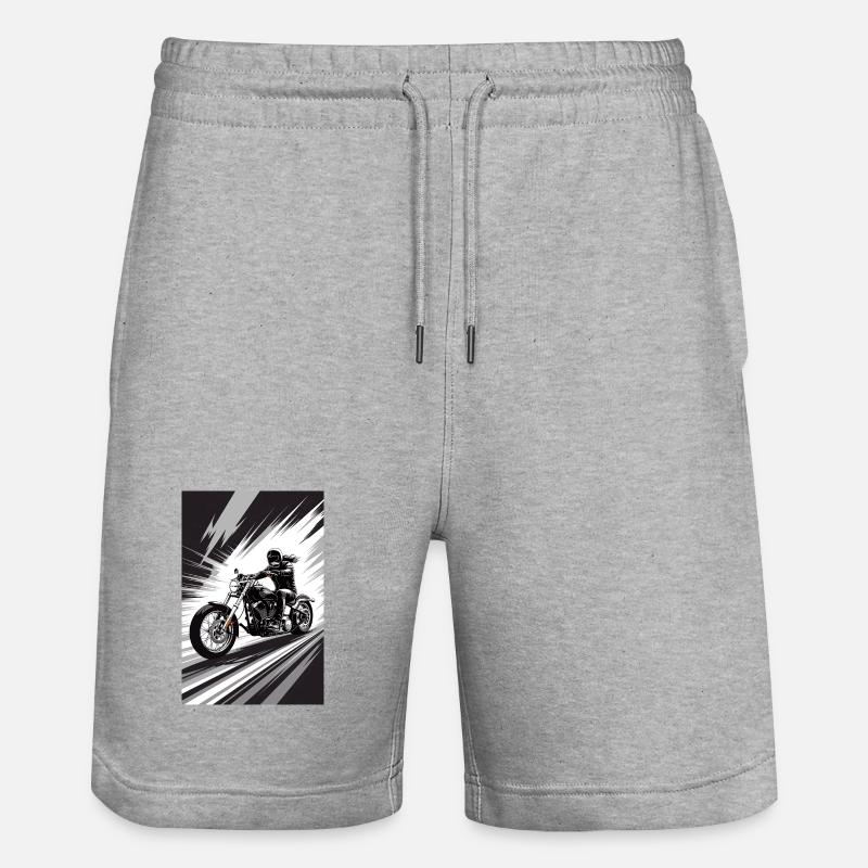 Chopper_Biker_Artwork_Collection_R03 - Stanley/Stella Unisex Bio Joggingshorts Trainer  - Grau meliert