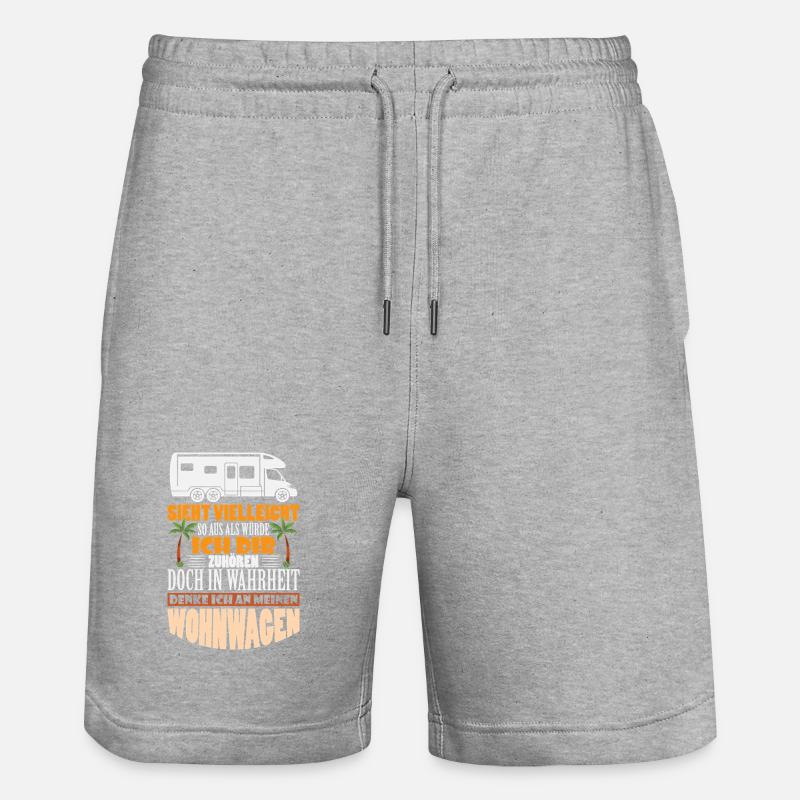 Camper Camping Caravane Dicton - Short de jogging bio TRAINER Stanley/Stella unisexe - gris chiné