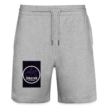 Spartiate fort - Short de jogging bio TRAINER Stanley/Stella unisexe - gris chiné - Devant - Nik (191cm) & Marisol (170cm)