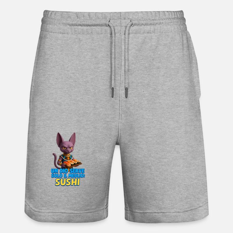 Un_Dio_e_il_Sushi_Perfetto - Short de jogging bio TRAINER Stanley/Stella unisexe - gris chiné