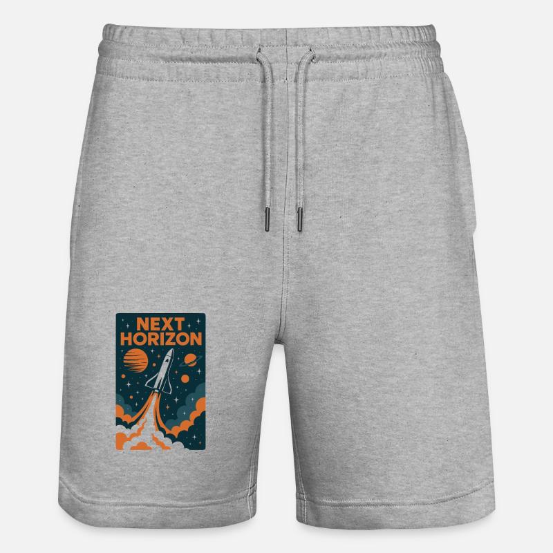 Nächster horizon Raketenstart - Stanley/Stella Unisex Bio Joggingshorts Trainer  - Grau meliert