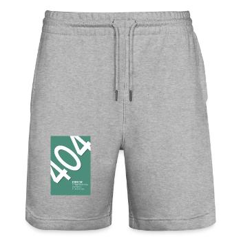 Error 404 Motivation Not Found - Stanley/Stella Unisex Bio Joggingshorts Trainer  - Grau meliert - Vorne - Nik (191cm) & Marisol (170cm)