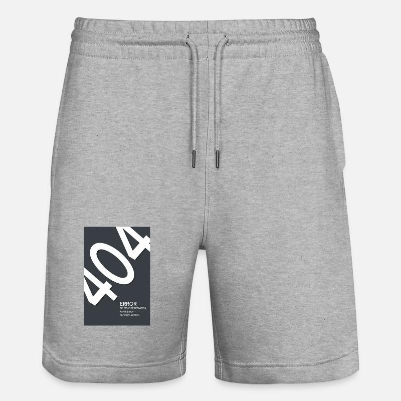 Error 404 Motivation Not Found - Stanley/Stella Trainer Unisex Organic Jogging Shorts - heather grey