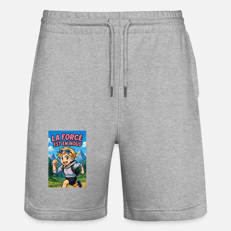 Force Intérieure Aventure - Short de jogging bio TRAINER Stanley/Stella unisexe - gris chiné