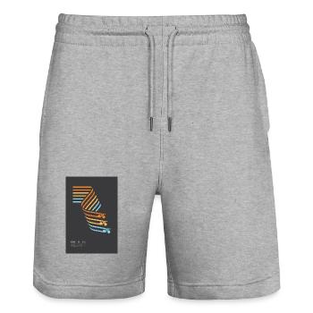 Ride It Like You Stole It – Bike Design - Stanley/Stella Trainer Unisex Organic Jogging Shorts - heather grey - Front - Nik (191cm) & Marisol (170cm)