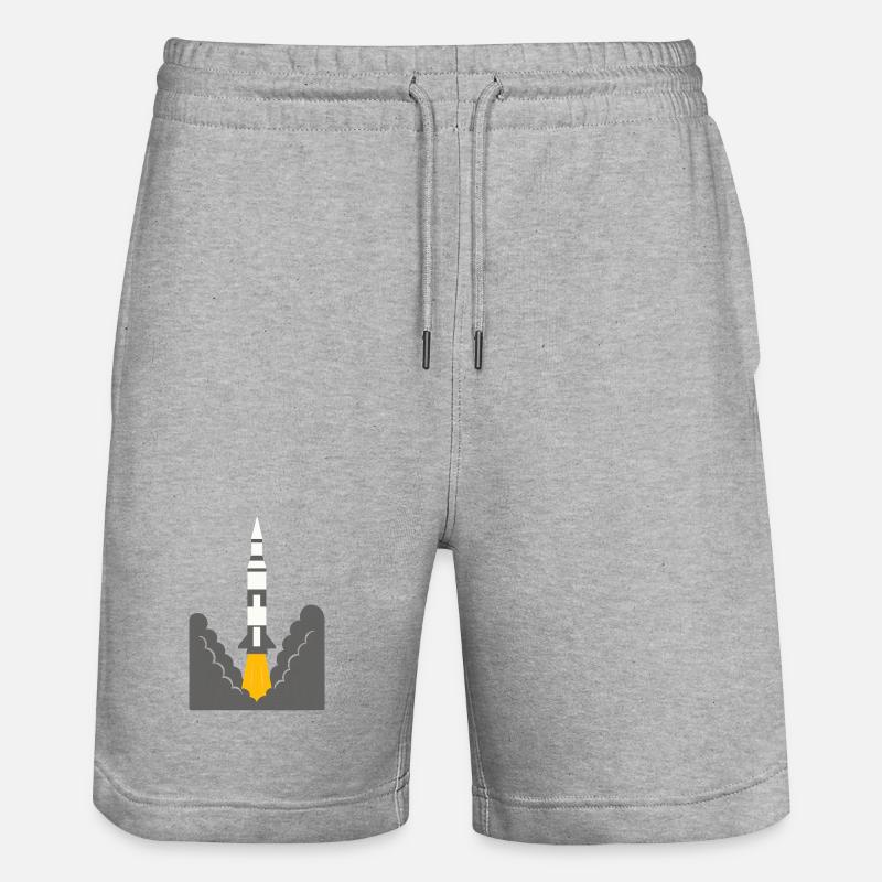 Lancement de fusée - Short de jogging bio TRAINER Stanley/Stella unisexe - gris chiné