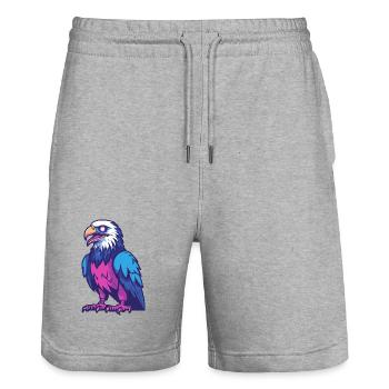 Aigle Halloween Zombie - Short de jogging bio TRAINER Stanley/Stella unisexe - gris chiné - Devant - Nik (191cm) & Marisol (170cm)
