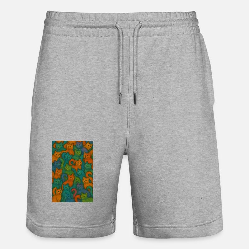 félin - Short de jogging bio TRAINER Stanley/Stella unisexe - gris chiné