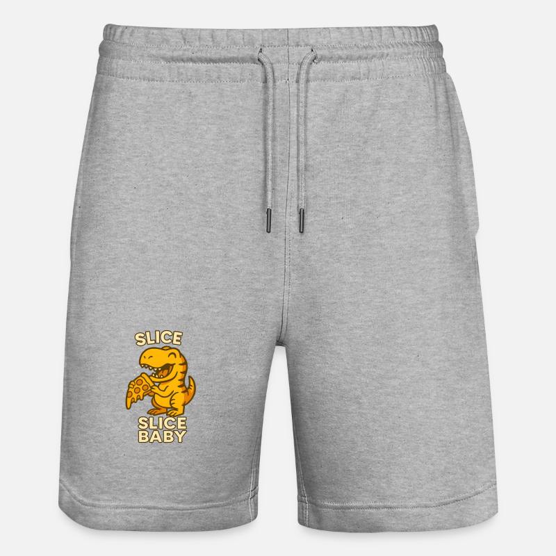 Pizza Dino Slice Baby - Short de jogging bio TRAINER Stanley/Stella unisexe - gris chiné