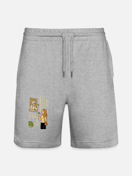 Ledsager mormor Karin hjem - Stanley/Stella Trainer økologiske unisex joggingshorts - grå meleret