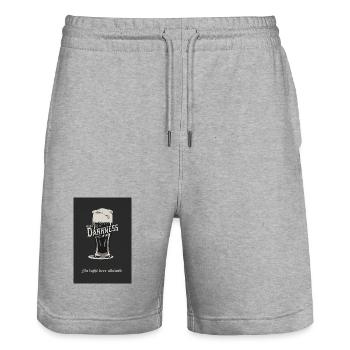 No Light Beer Allowed – Dark Beer Design - Stanley/Stella Trainer Unisex Organic Jogging Shorts - heather grey - Front - Nik (191cm) & Marisol (170cm)