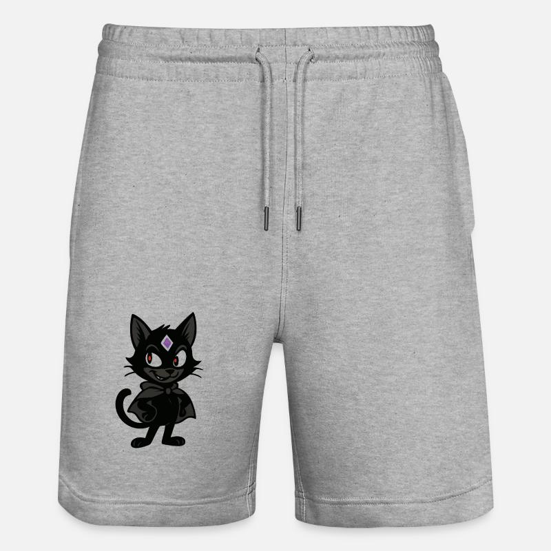 Mauvaises vibrations de chat - Short de jogging bio TRAINER Stanley/Stella unisexe - gris chiné