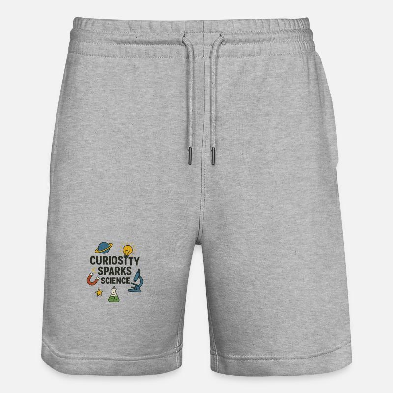 La curiosité suscite la science - Short de jogging bio TRAINER Stanley/Stella unisexe - gris chiné