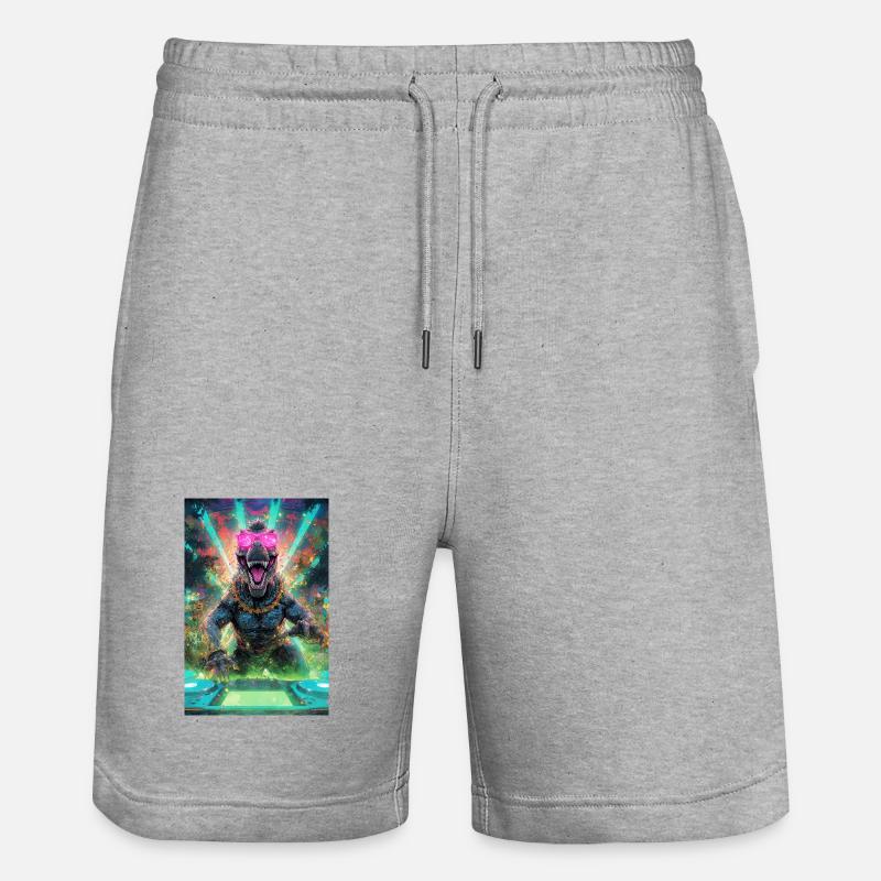 DJ T-Rex – Neon Jungle Rave | Joyverse - Short de jogging bio TRAINER Stanley/Stella unisexe - gris chiné