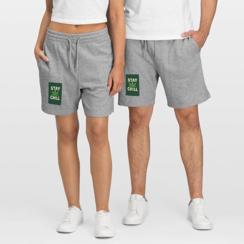 Stay Chill Feuille de Cannabis Short de jogging bio TRAINER Stanley/Stella unisexe