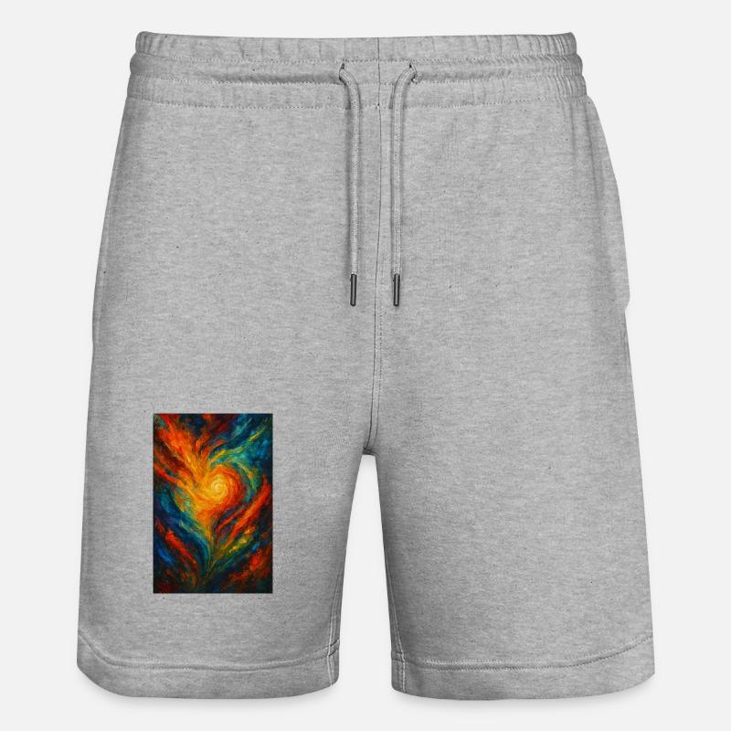 Vortex Chromatique Abstrait Feu - Short de jogging bio TRAINER Stanley/Stella unisexe - gris chiné