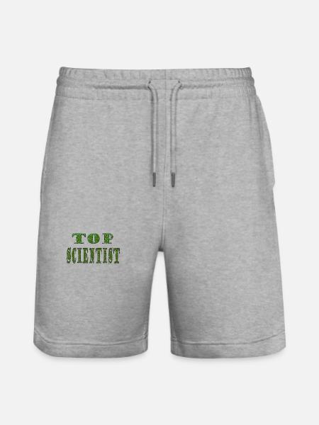 Top Scientist Green Texture - Stanley/Stella Trainer Unisex Organic Jogging Shorts - heather grey