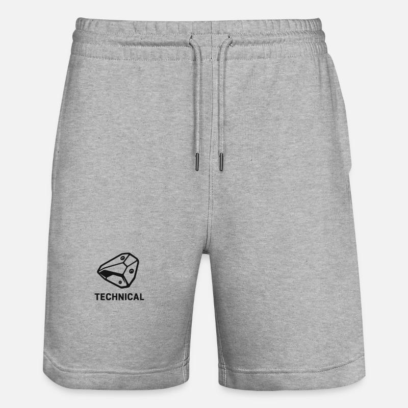 Technical Boulder - Stanley/Stella Trainer Unisex Organic Jogging Shorts - heather grey