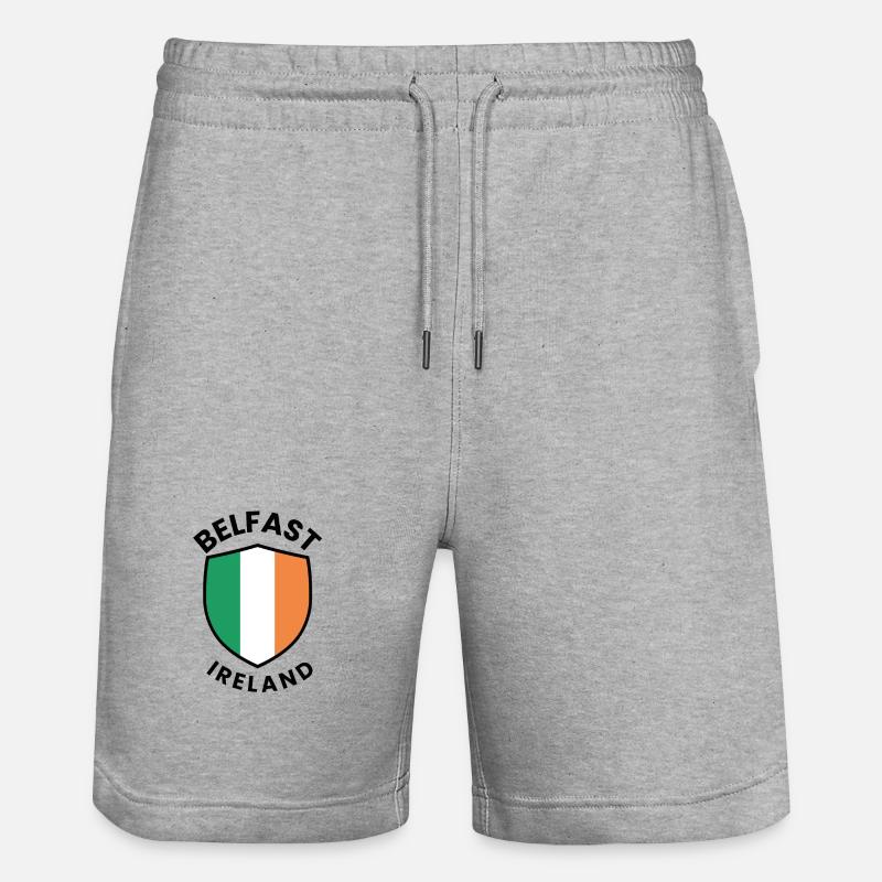 Bouclier d’Irlande de Belfast - Short de jogging bio TRAINER Stanley/Stella unisexe - gris chiné