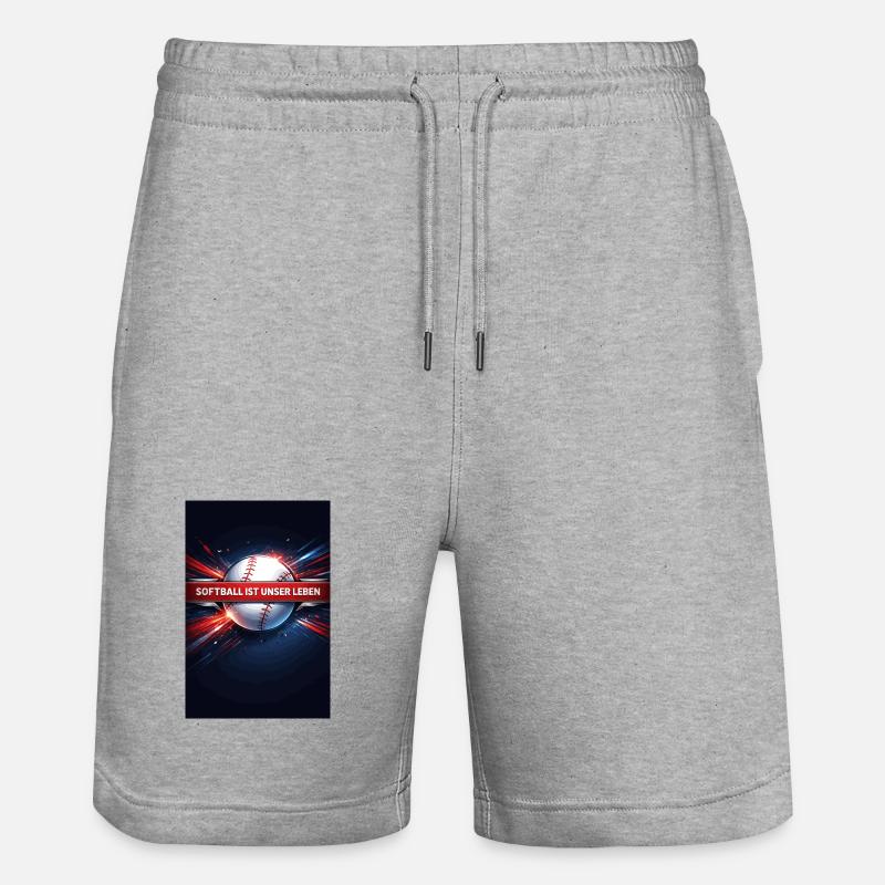 Le softball, c’est notre vie - Short de jogging bio TRAINER Stanley/Stella unisexe - gris chiné