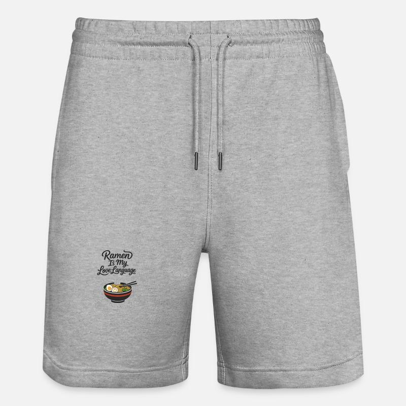 Ramen Is my love language - Stanley/Stella Unisex Bio Joggingshorts Trainer  - Grau meliert