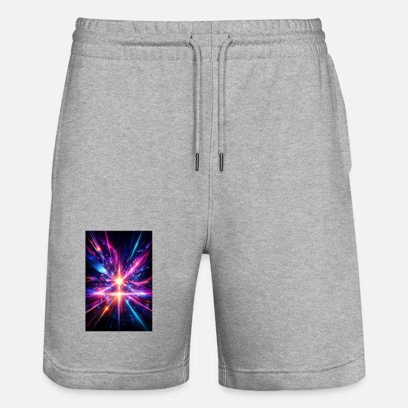 Explosion des Rayons Néon - Short de jogging bio TRAINER Stanley/Stella unisexe - gris chiné