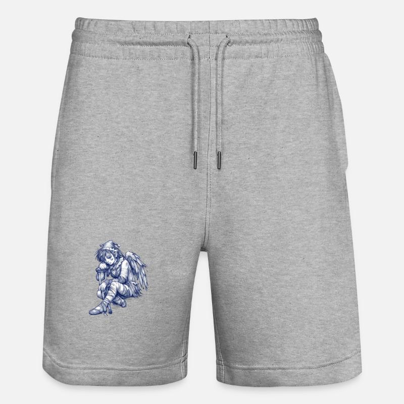 Ange Bleu Triste - Short de jogging bio TRAINER Stanley/Stella unisexe - gris chiné