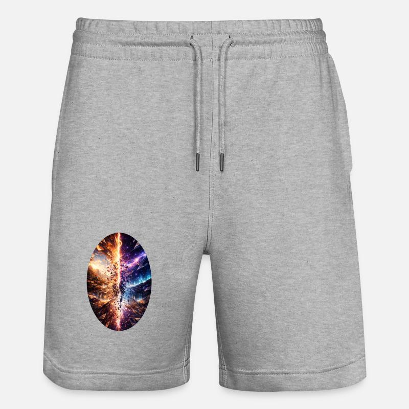 Parallel universe - Stanley/Stella Trainer Unisex Organic Jogging Shorts - heather grey
