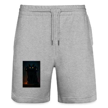 RockyZoo15 - Stanley/Stella Trainer Unisex Organic Jogging Shorts - heather grey - Front - Nik (191cm) & Marisol (170cm)