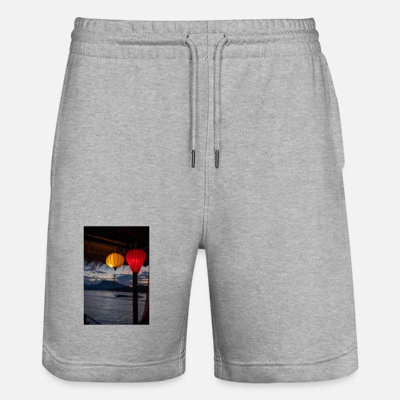 Lanternes du soir au-dessus de l’eau - Short de jogging bio TRAINER Stanley/Stella unisexe - gris chiné