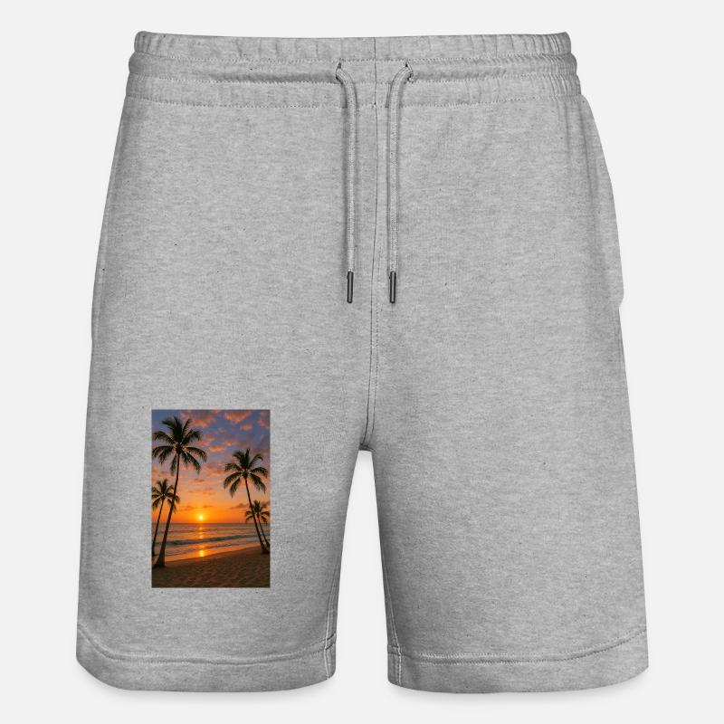 RockyZoo28 - Short de jogging bio TRAINER Stanley/Stella unisexe - gris chiné
