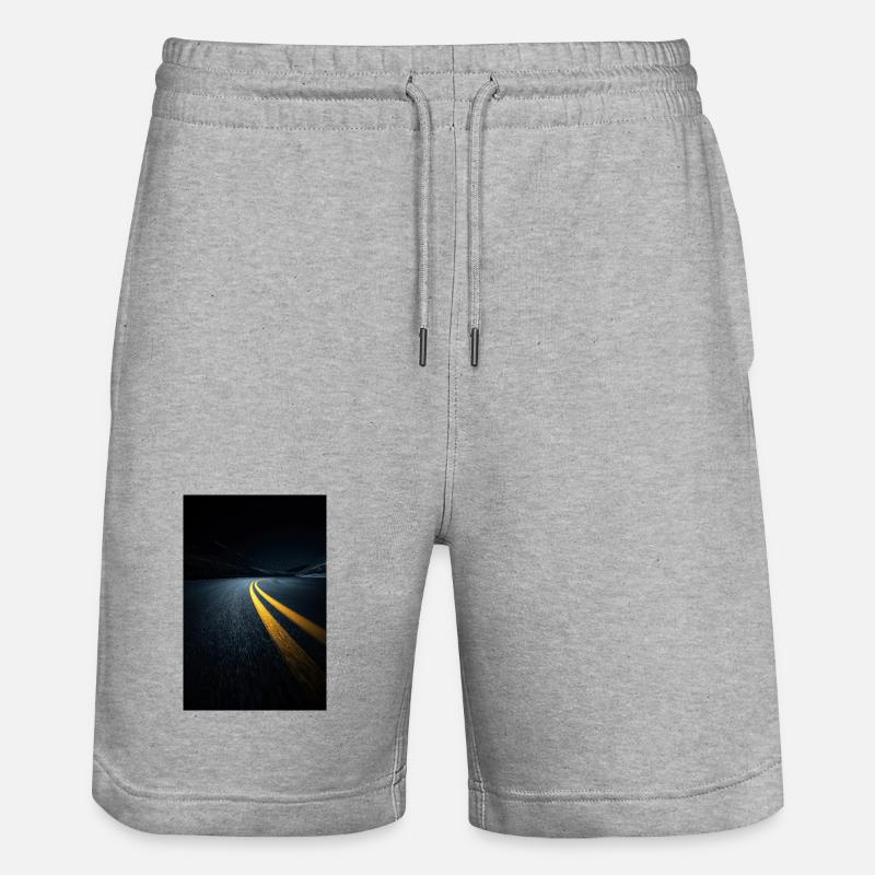 Mitternachtsstraßenperspektive - Stanley/Stella Unisex Bio Joggingshorts Trainer  - Grau meliert
