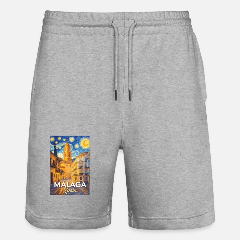 Málaga, Espagne - Short de jogging bio TRAINER Stanley/Stella unisexe - gris chiné