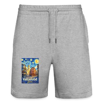 Valladolid Spain - Stanley/Stella Unisex Bio Joggingshorts Trainer  - Grau meliert - Vorne - Nik (191cm) & Marisol (170cm)