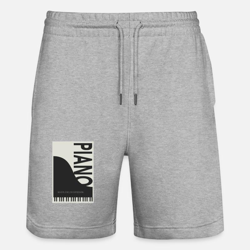 Piano – 88 Keys Endless Expression - Stanley/Stella Unisex Bio Joggingshorts Trainer  - Grau meliert