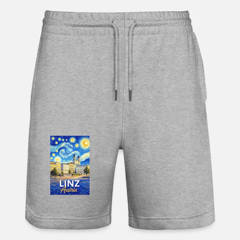 Linz, Austria - Pantaloncini da jogger ecologici unisex Trainer di Stanley/Stella - grigio melange