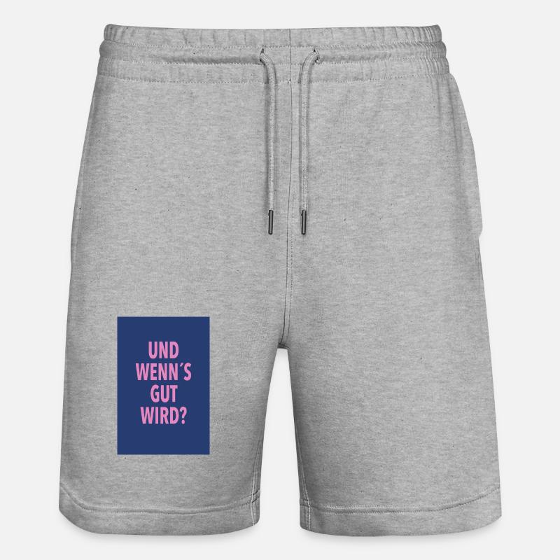 Et si ça se passe bien ? - Short de jogging bio TRAINER Stanley/Stella unisexe - gris chiné