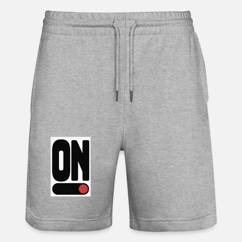 Affiche ON Statement Minimal Design - Short de jogging bio TRAINER Stanley/Stella unisexe - gris chiné