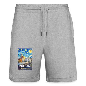 Durham, North Carolina - Stanley/Stella Unisex Bio Joggingshorts Trainer  - Grau meliert - Vorne - Nik (191cm) & Marisol (170cm)