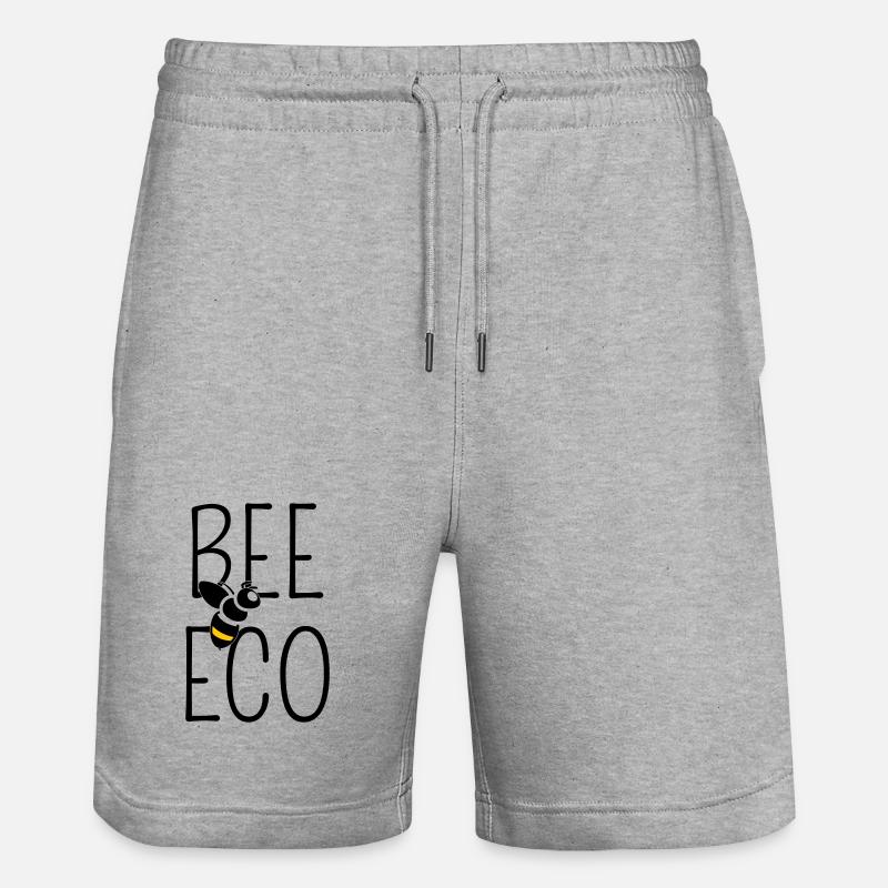 Bee Committed to Organic Transition - Stanley/Stella Trainer Unisex Organic Jogging Shorts - heather grey