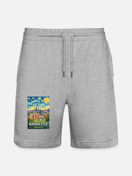 Kansas City, Missouri - Stanley/Stella Trainer Unisex Organic Jogging Shorts - heather grey