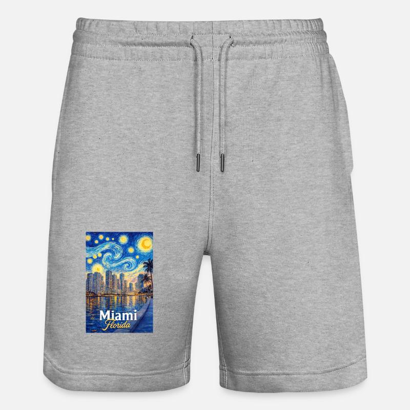Miami, Floride - Short de jogging bio TRAINER Stanley/Stella unisexe - gris chiné