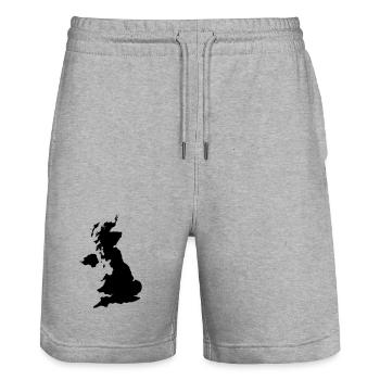 Angleterre - Short de jogging bio TRAINER Stanley/Stella unisexe - gris chiné - Devant - Nik (191cm) & Marisol (170cm)