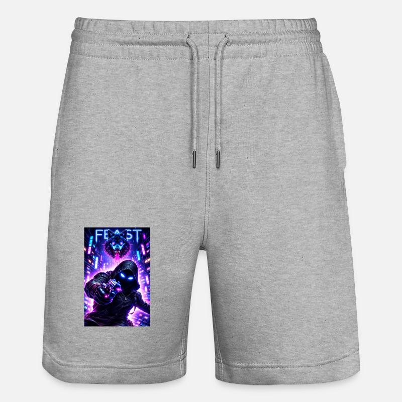 Wulfking - Stanley/Stella Trainer Unisex Organic Jogging Shorts - heather grey