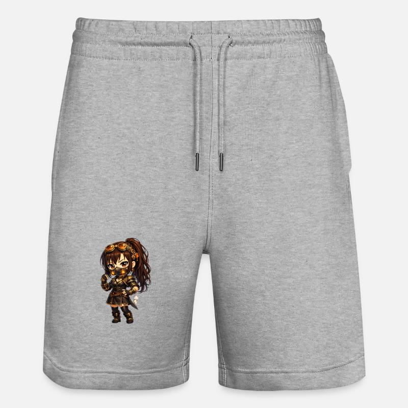 Zuna Steampunk Ninja Combattant - Short de jogging bio TRAINER Stanley/Stella unisexe - gris chiné