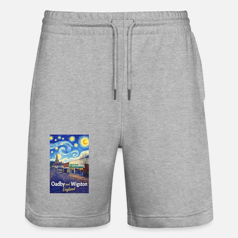 Oadby Wigston England Sternenstraßen - Stanley/Stella Unisex Bio Joggingshorts Trainer  - Grau meliert