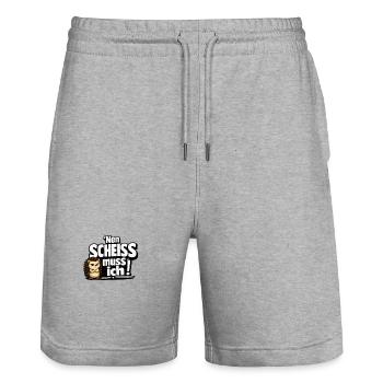 Nen Scheiss Muss Ich Igel - Stanley/Stella Unisex Bio Joggingshorts Trainer  - Grau meliert - Vorne - Nik (191cm) & Marisol (170cm)