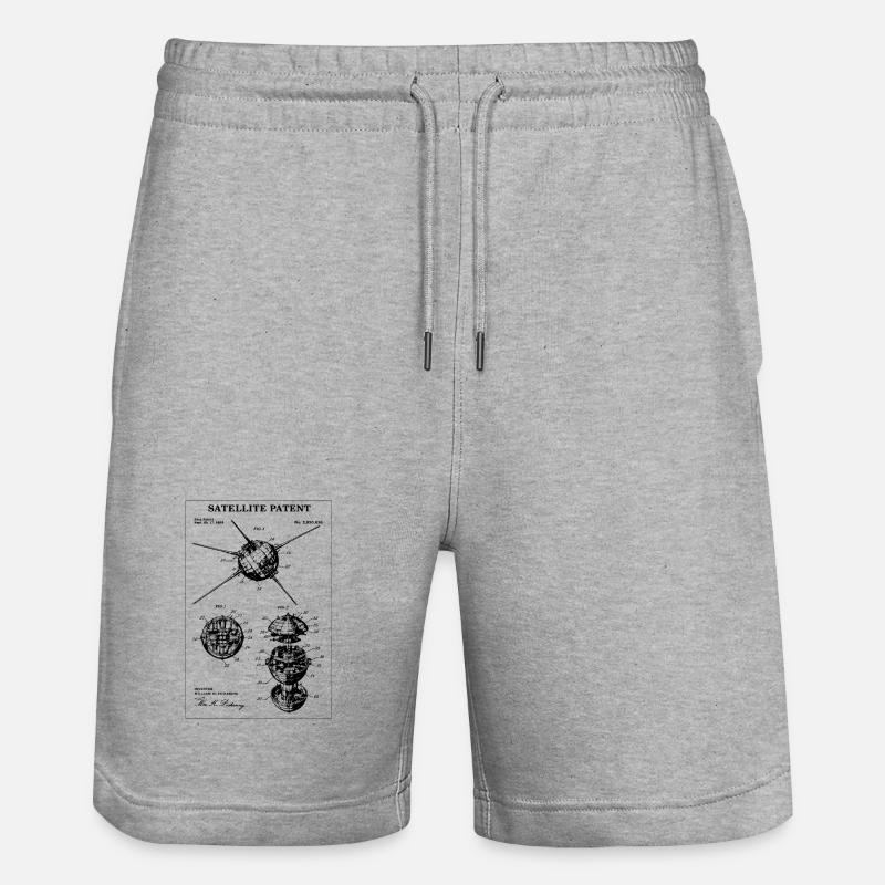 Brevet sur le plan satellite - Short de jogging bio TRAINER Stanley/Stella unisexe - gris chiné