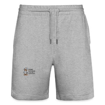Ich bleib so wie ich bin, weil es andere stört - Stanley/Stella Unisex Bio Joggingshorts Trainer  - Grau meliert - Vorne - Nik (191cm) & Marisol (170cm)