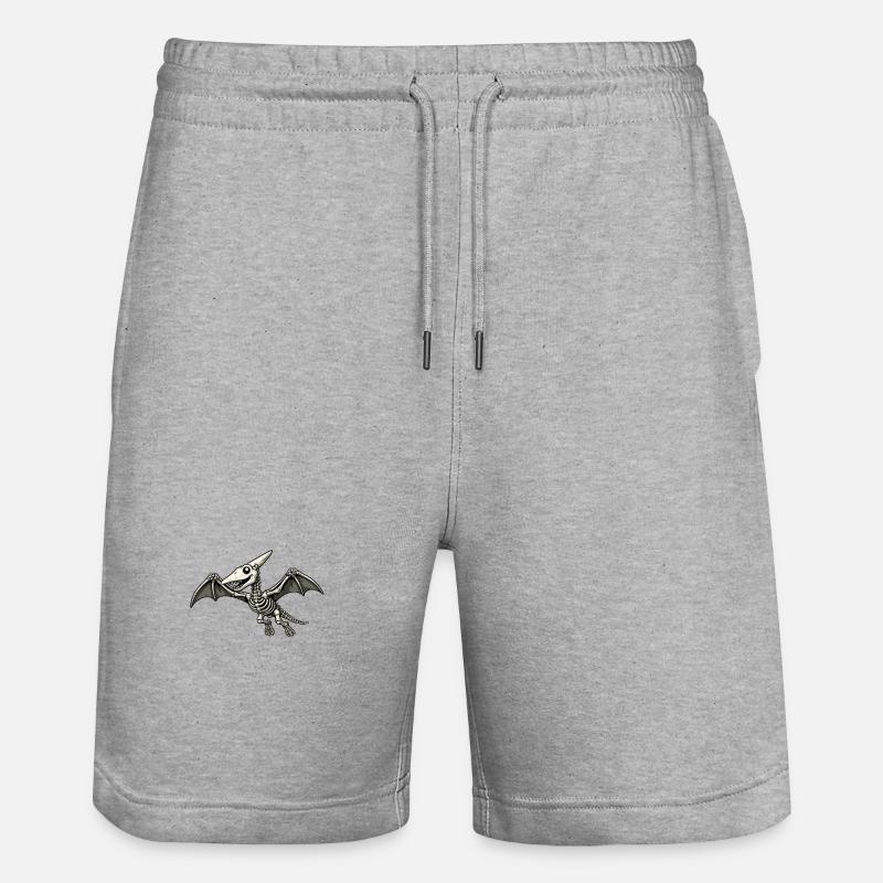Squelette de ptérosaure - Short de jogging bio TRAINER Stanley/Stella unisexe - gris chiné